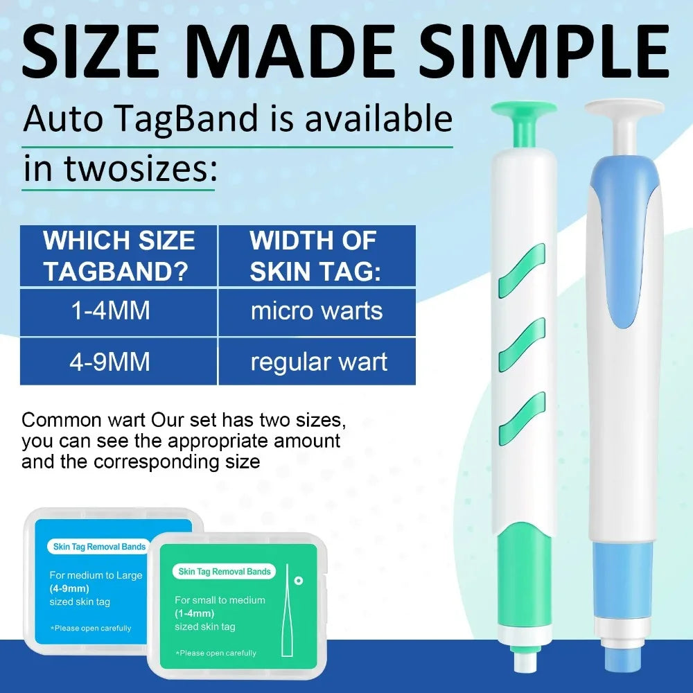 2-IN-1 Auto Skin Tag Removal Tool Kit Painless Mole Acne Wart Removal Pen Body Wart Dot Treatment Remover Facial Skin Care Tools
