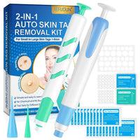 2-IN-1 Auto Skin Tag Removal Tool Kit Painless Mole Acne Wart Removal Pen Body Wart Dot Treatment Remover Facial Skin Care Tools